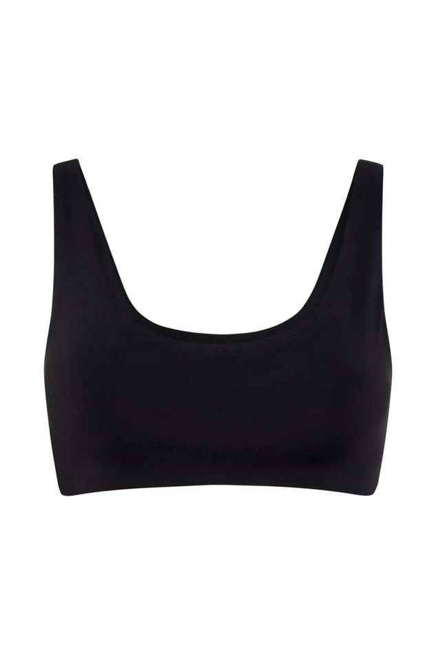 Meshki Crop Tops Jemma Scoop Neck Super Crop Top 8211 Black Black 8211 Women