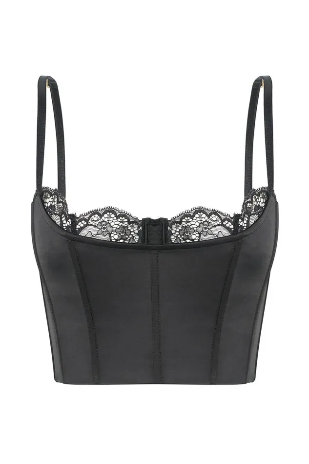 Meshki Crop Tops Lake Lace Cami Crop Top 8211 Black Black 8211 Women