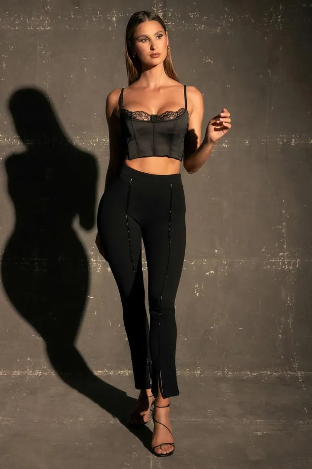 Meshki Crop Tops Lake Lace Cami Crop Top 8211 Black Black 8211 Women