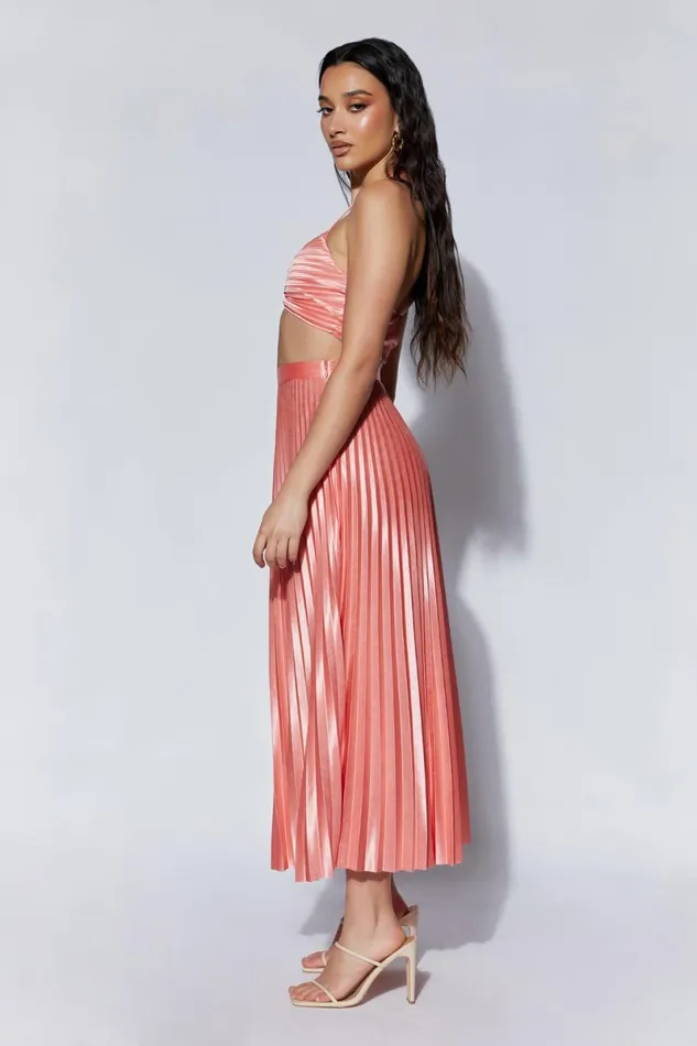 Meshki Crop Tops Shirin Pleated Halter Top 8211 Rosewater Rosewater 8211 Women Meshki Crop Tops Shirin Pleated Halter Top 8211 Rosewater Rosewater 8211 Women