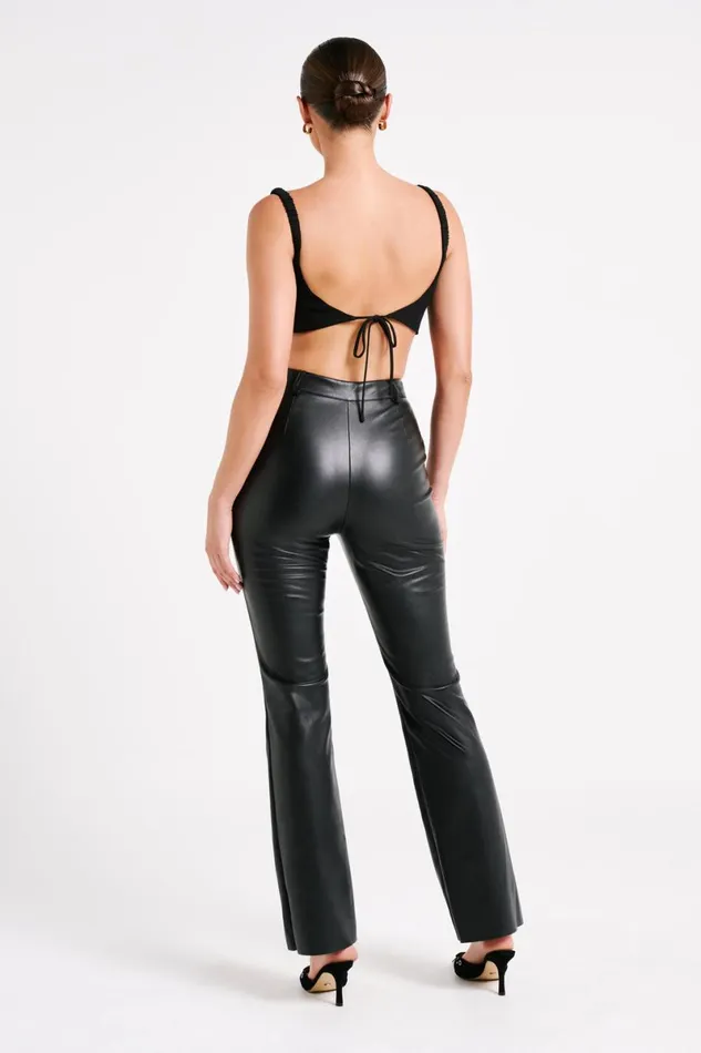 Meshki Crop Tops Zaira Cupped Crepe Crop Top 8211 Black Black 8211 Women