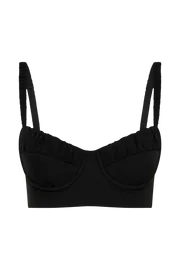 Meshki Crop Tops Zaira Cupped Crepe Crop Top 8211 Black Black 8211 Women