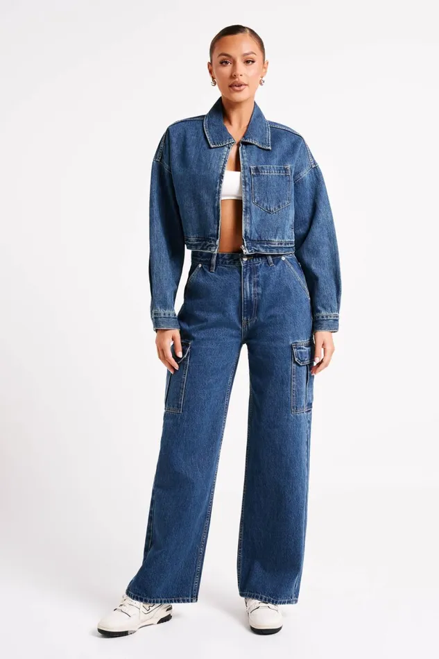 Meshki Denim Jagger Relaxed Denim Jean 8211 Dark Blue Darkblue 8211 Women