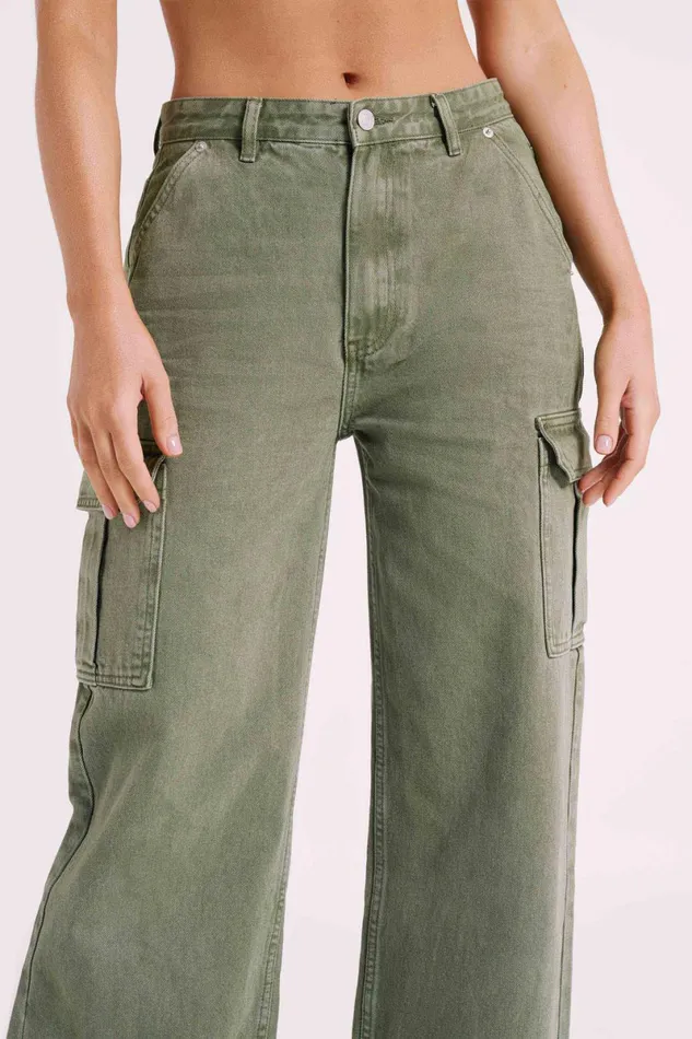 Meshki Denim Jagger Relaxed Denim Jean 8211 Khaki Khaki 8211 Women