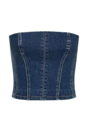 Meshki Denim Jordana Denim Tube Top 8211 Dark Blue Darkblue 8211 Women