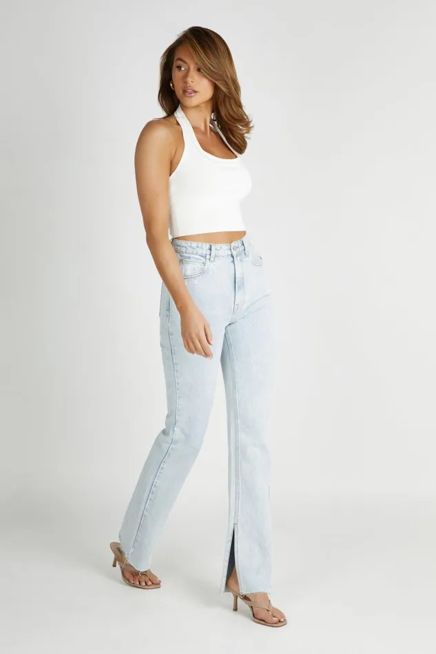 Meshki Denim Lauren Straight Leg Jeans 8211 Light Blue Lightblue 8211 Women Meshki Denim Lauren Straight Leg Jeans 8211 Light Blue Lightblue 8211 Women