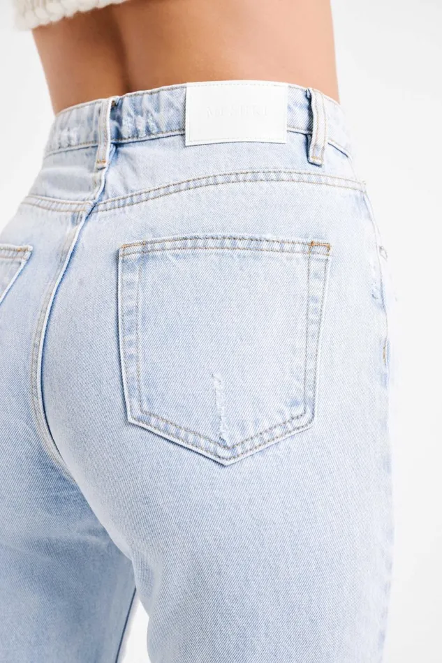 Meshki Denim Lauren Straight Leg Jeans 8211 Light Blue Lightblue 8211 Women Meshki Denim Lauren Straight Leg Jeans 8211 Light Blue Lightblue 8211 Women