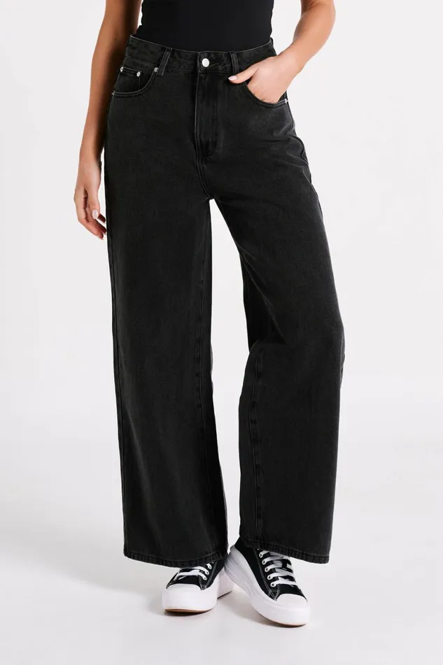Meshki Denim Raven Baggy Jeans 8211 Washed Black Washedblack 8211 Women