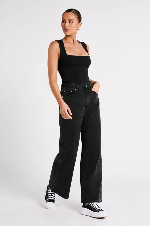 Meshki Denim Raven Baggy Jeans 8211 Washed Black Washedblack 8211 Women Meshki Denim Raven Baggy Jeans 8211 Washed Black Washedblack 8211 Women