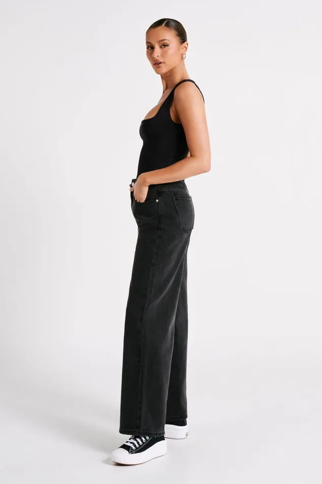 Meshki Denim Raven Baggy Jeans 8211 Washed Black Washedblack 8211 Women Meshki Denim Raven Baggy Jeans 8211 Washed Black Washedblack 8211 Women