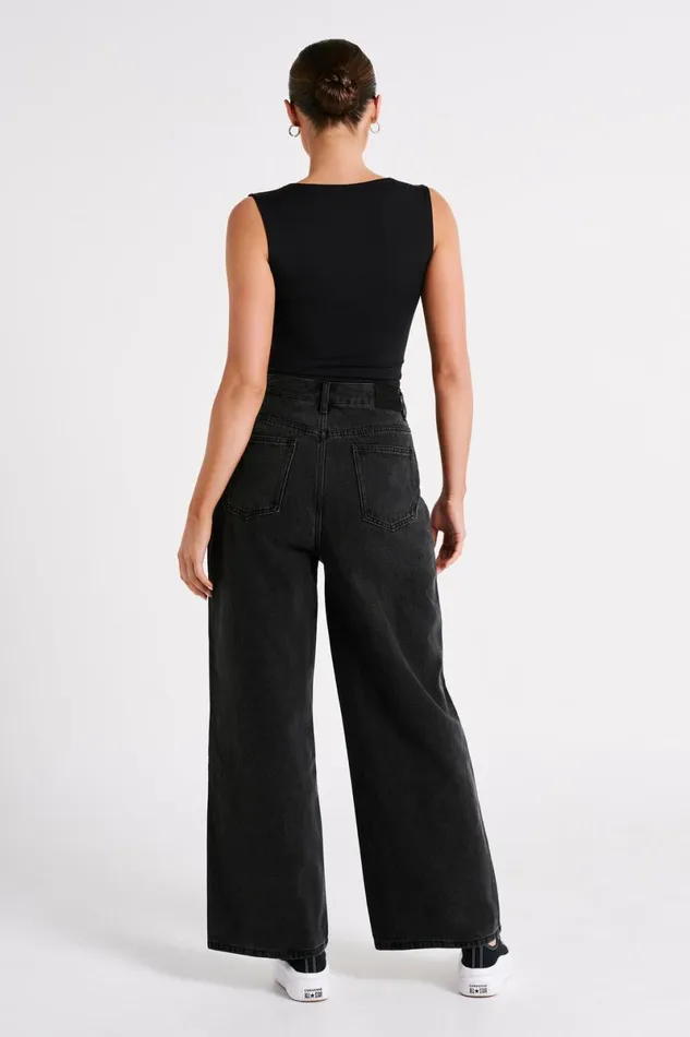 Meshki Denim Raven Baggy Jeans 8211 Washed Black Washedblack 8211 Women Meshki Denim Raven Baggy Jeans 8211 Washed Black Washedblack 8211 Women