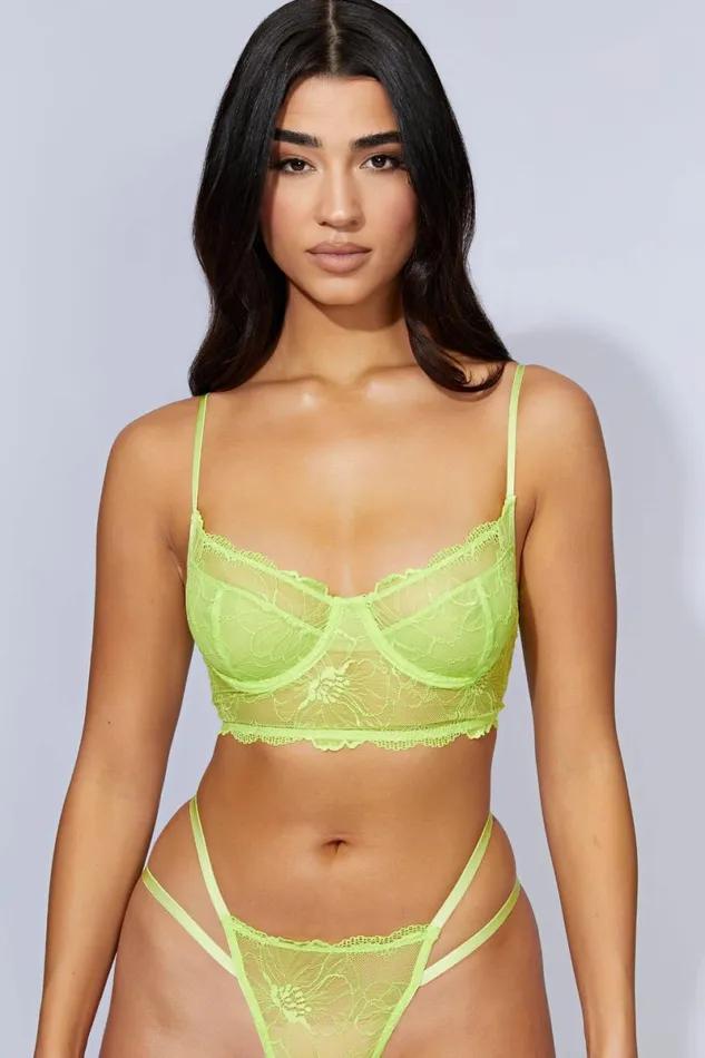 Meshki Intimates Cersei Lace Bralette 8211 Lime Green Limegreen 8211 Women Meshki Intimates Cersei Lace Bralette 8211 Lime Green Limegreen 8211 Women