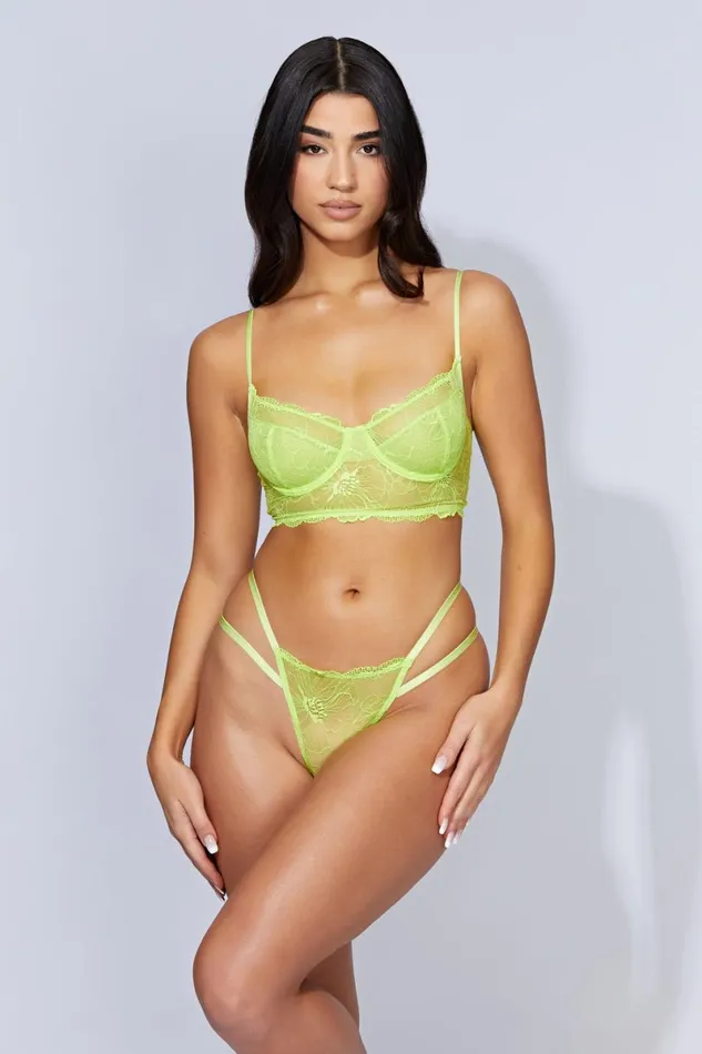 Meshki Intimates Cersei Lace Bralette 8211 Lime Green Limegreen 8211 Women Meshki Intimates Cersei Lace Bralette 8211 Lime Green Limegreen 8211 Women