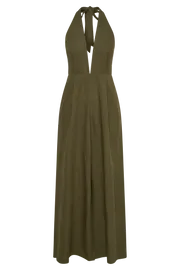 Meshki Jumpsuits and Rompers Blanca Linen Halter Jumpsuit 8211 Khaki Khaki 8211 Women Meshki Jumpsuits and Rompers Blanca Linen Halter Jumpsuit 8211 Khaki Khaki 8211 Women