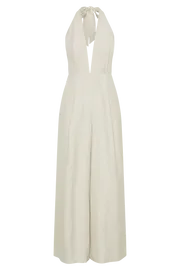 Meshki Jumpsuits and Rompers Blanca Linen Halter Jumpsuit 8211 Natural Natural 8211 Women Meshki Jumpsuits and Rompers Blanca Linen Halter Jumpsuit 8211 Natural Natural 8211 Women