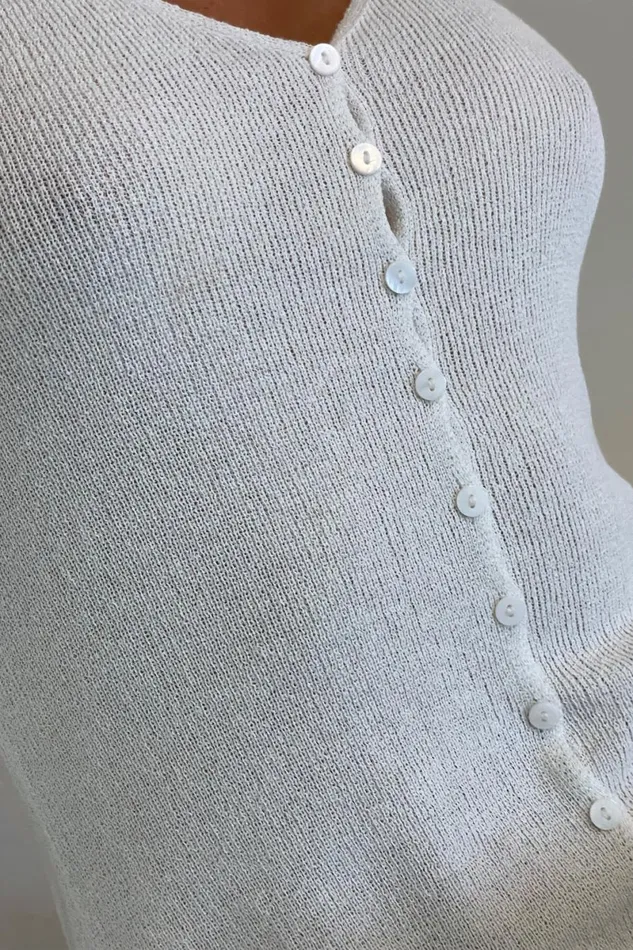 Meshki Maxi Dresses Antonia Buttoned Knit Maxi Dress 8211 White White 8211 Women Meshki Maxi Dresses Antonia Buttoned Knit Maxi Dress 8211 White White 8211 Women