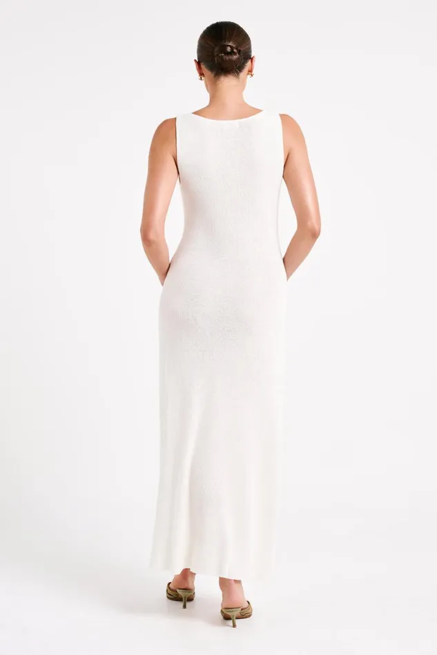 Meshki Maxi Dresses Antonia Buttoned Knit Maxi Dress 8211 White White 8211 Women Meshki Maxi Dresses Antonia Buttoned Knit Maxi Dress 8211 White White 8211 Women