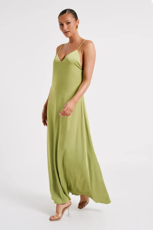 Meshki Maxi Dresses Beatrice Flowy Maxi Dress 8211 Parakeet Green Parakeetgreen 8211 Women
