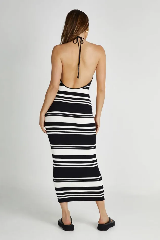 Meshki Maxi Dresses Brienne Stripe Maxi Dress 8211 BlackWhite Blackwhite 8211 Women