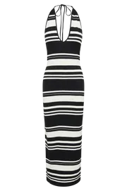 Meshki Maxi Dresses Brienne Stripe Maxi Dress 8211 BlackWhite Blackwhite 8211 Women