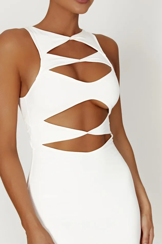 Meshki Maxi Dresses Chloe Cut Out Maxi Dress 8211 White White 8211 Women