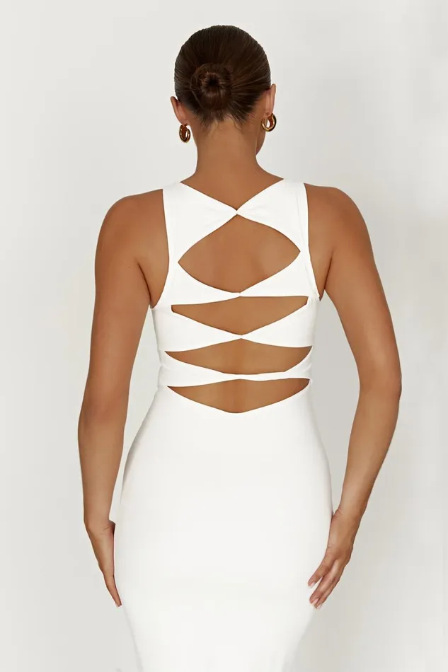 Meshki Maxi Dresses Chloe Cut Out Maxi Dress 8211 White White 8211 Women