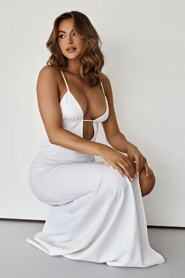 Meshki Maxi Dresses Effie Linen Maxi Dress 8211 White White 8211 Women