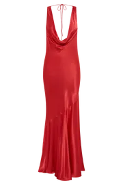 Meshki Maxi Dresses Ellison Satin Cowl Gown 8211 Red Red 8211 Women