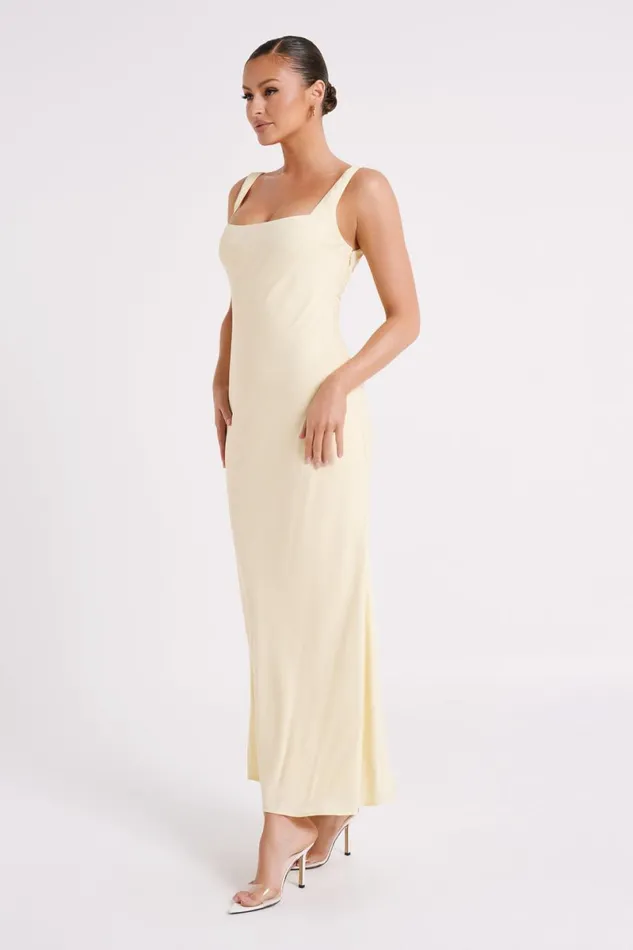 Meshki Maxi Dresses Ensley Satin Maxi Dress 8211 Yellow Yellow 8211 Women