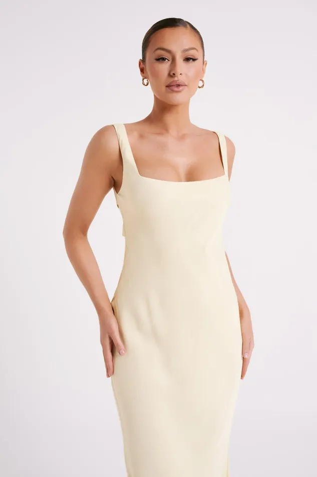 Meshki Maxi Dresses Ensley Satin Maxi Dress 8211 Yellow Yellow 8211 Women