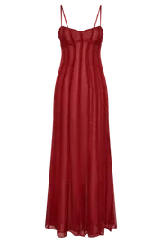 Meshki Maxi Dresses Jacinta Chiffon Maxi Dress 8211 Vermilion Red Vermilionred 8211 Women