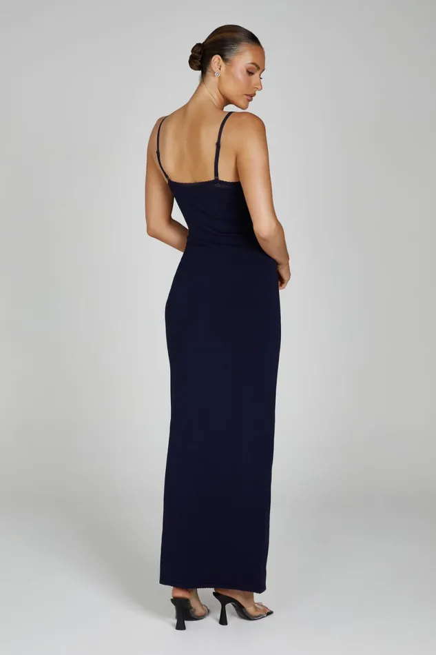 Meshki Maxi Dresses Maia Pointelle Knit Maxi Dress 8211 Navy Navy 8211 Women
