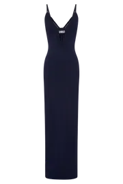 Meshki Maxi Dresses Maia Pointelle Knit Maxi Dress 8211 Navy Navy 8211 Women
