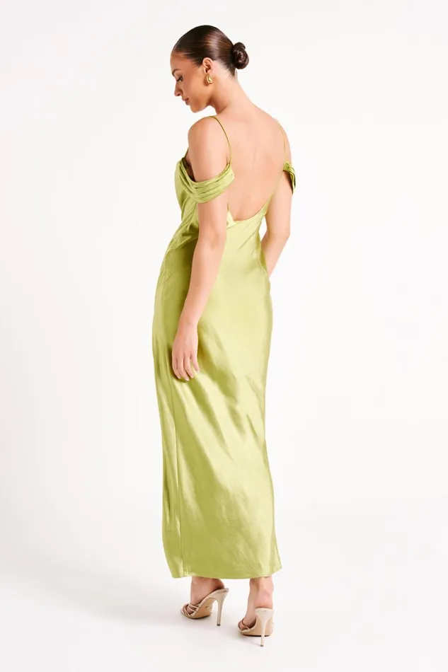 Meshki Maxi Dresses Mariposa Off Shoulder Maxi Dress 8211 Parakeet Green Parakeetgreen 8211 Women
