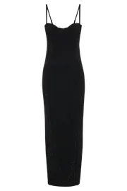 Meshki Maxi Dresses Rafaela Diamante Maxi Dress 8211 Black Black 8211 Women