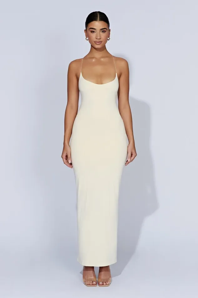 Meshki Maxi Dresses Sabine Backless Maxi Dress 8211 Cream Cream 8211 Women