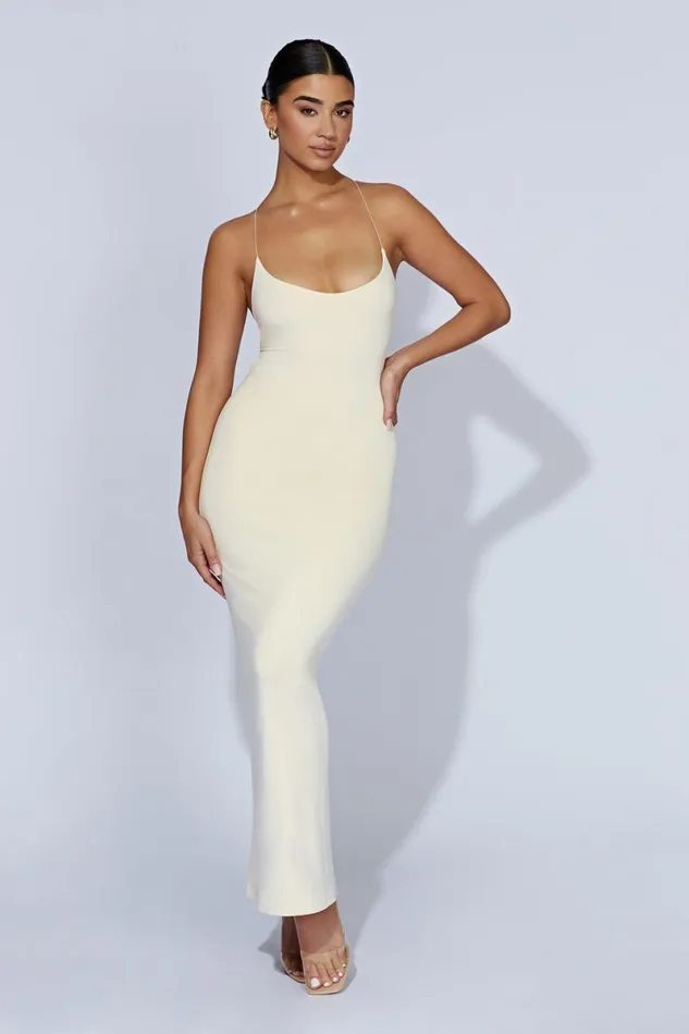 Meshki Maxi Dresses Sabine Backless Maxi Dress 8211 Cream Cream 8211 Women