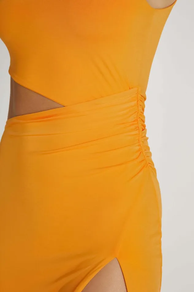 Meshki Maxi Dresses Vienna Slinky Maxi Dress 8211 Orange Orange 8211 Women