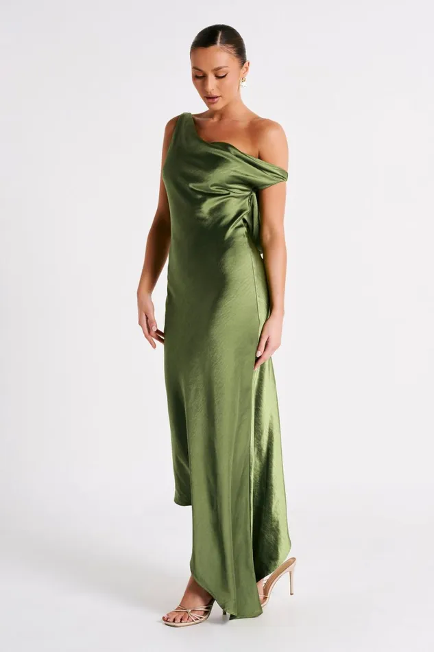 Meshki Maxi Dresses Yvette Slip Maxi Dress With Asymmetrical Hem 8211 Emerald Emerald 8211 Women Meshki Maxi Dresses Yvette Slip Maxi Dress With Asymmetrical Hem 8211 Emerald Emerald 8211 Women