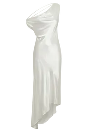 Meshki Maxi Dresses Yvette Slip Maxi Dress With Asymmetrical Hem 8211 White White 8211 Women