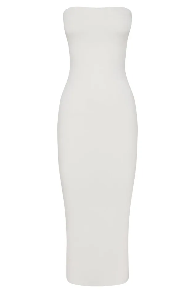 Meshki Midi Dresses Cassidy Strapless Midi Dress 8211 White White 8211 Women