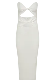 Meshki Midi Dresses Gabrielle Twist Knit Midi Dress 8211 White White 8211 Women