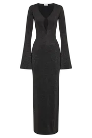 Meshki Midi Dresses Kamila Long Sleeve Midi Dress 8211 Black Black 8211 Women
