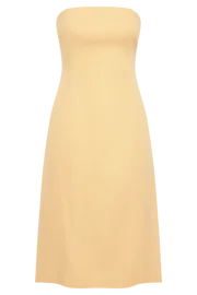 Meshki Midi Dresses Kyleigh Linen Strapless Midi Dress 8211 Mango Mango 8211 Women