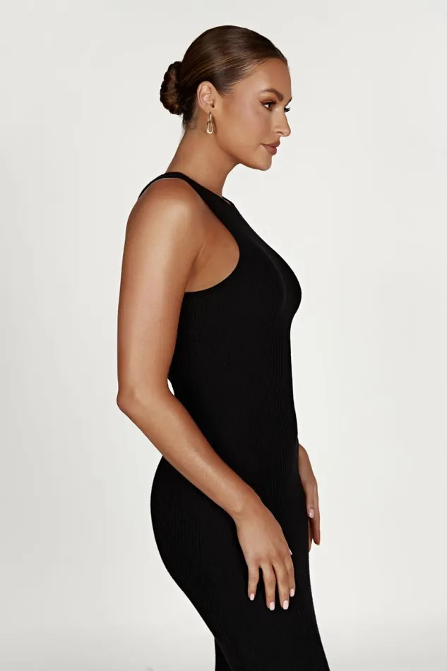 Meshki Midi Dresses Sienna Knit Midi Dress 8211 Black Black 8211 Women