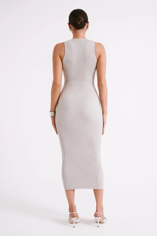 Meshki Midi Dresses Sienna Knit Midi Dress 8211 Grey Grey 8211 Women