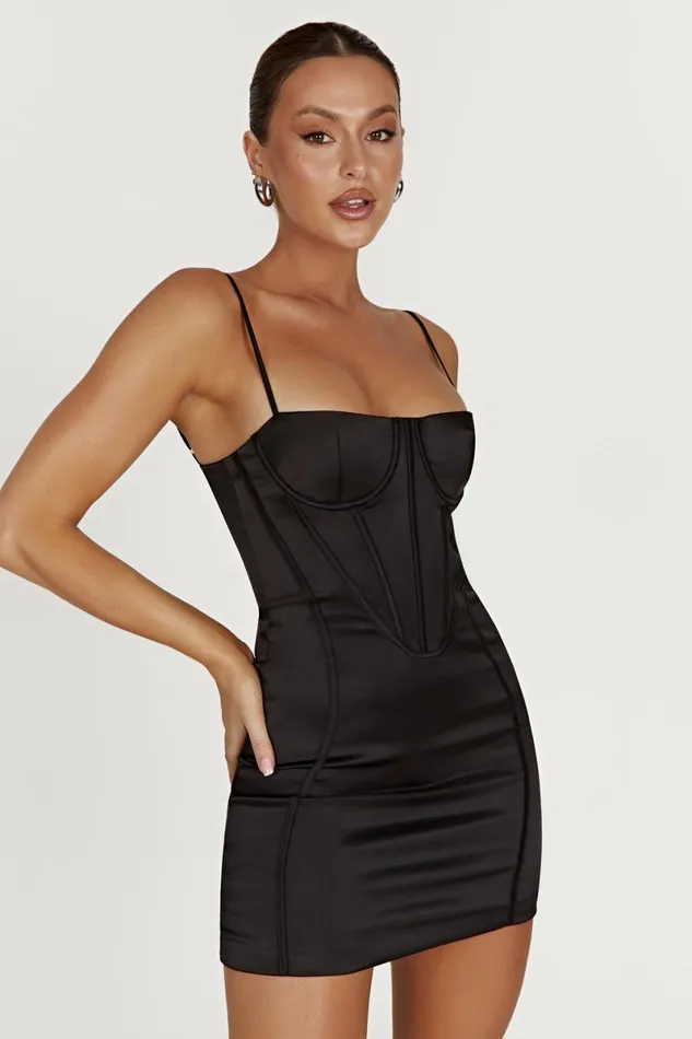 Meshki Mini Dresses Bridget Corset Mini Dress 8211 Black Black 8211 Women