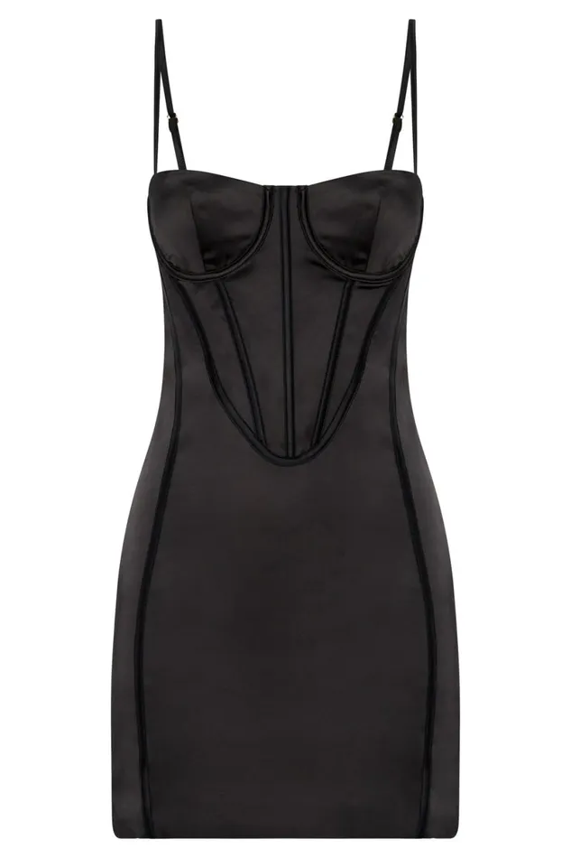 Meshki Mini Dresses Bridget Corset Mini Dress 8211 Black Black 8211 Women