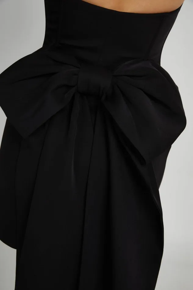 Meshki Mini Dresses Meredith Strapless Bow Mini Dress 8211 Black Black 8211 Women