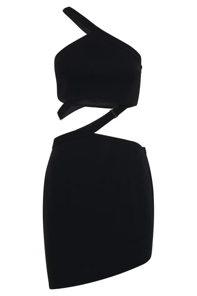 Meshki Mini Dresses Oriane EHook Mini Dress 8211 Black Black 8211 Women Meshki Mini Dresses Oriane EHook Mini Dress 8211 Black Black 8211 Women